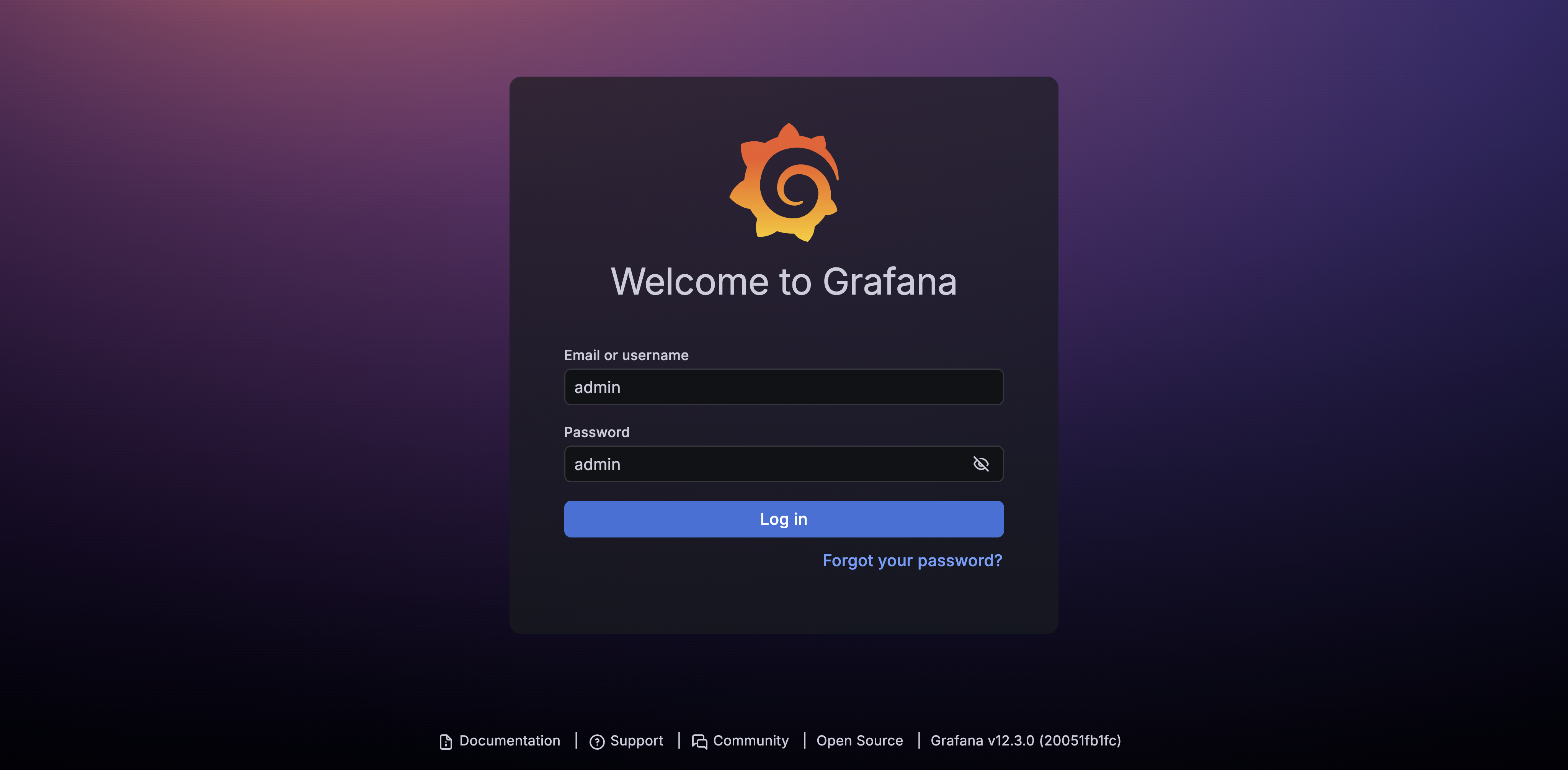 Grafana Login